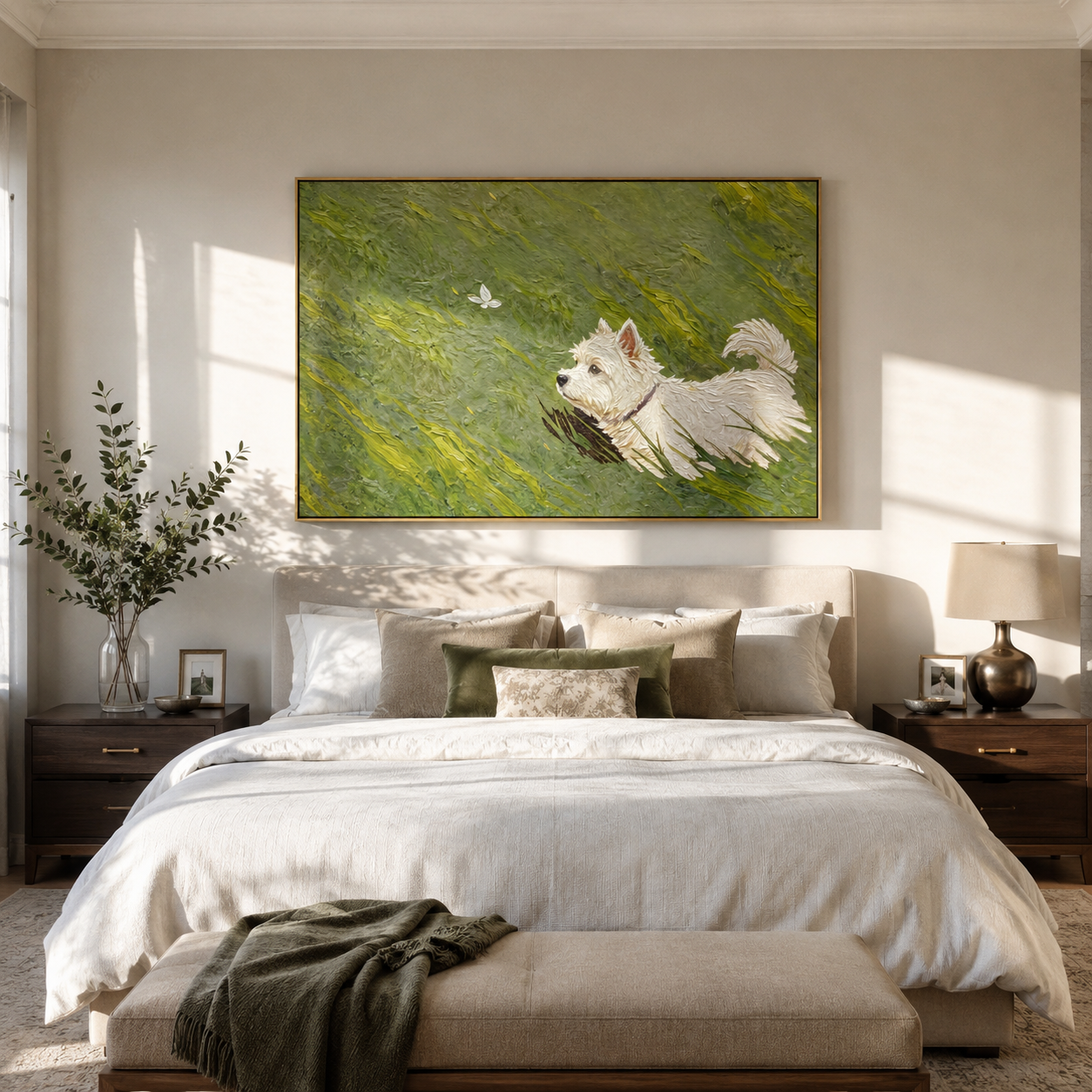 White Wings Cross Meadow displayed as a Retro Modern room focal point