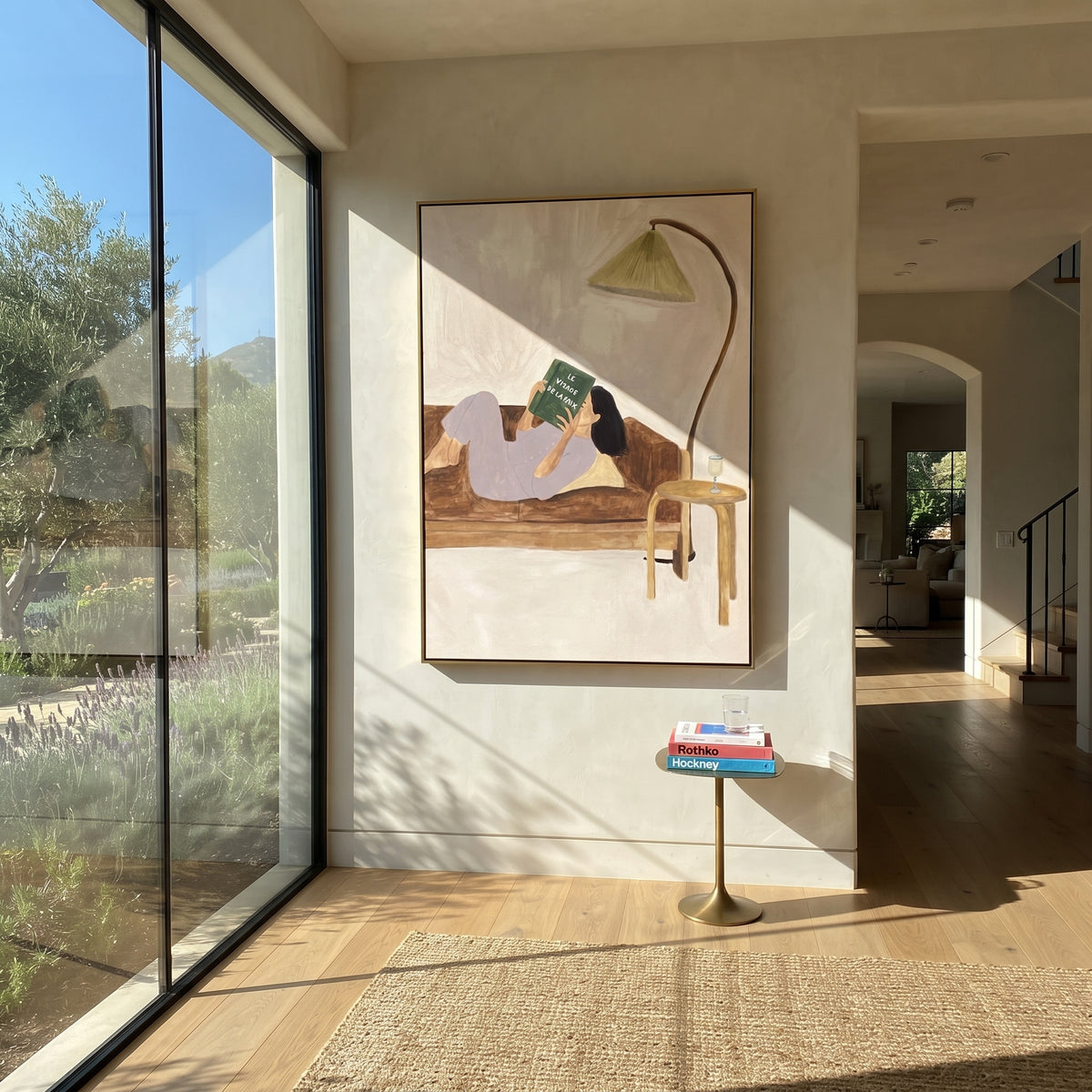 Wide Brim Holds Stillness displayed in a warm contemporary interior