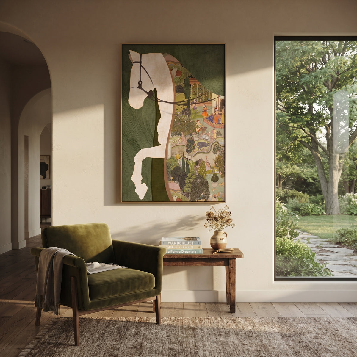 White Elephant Crosses Patchwork styled in a layered residential interior