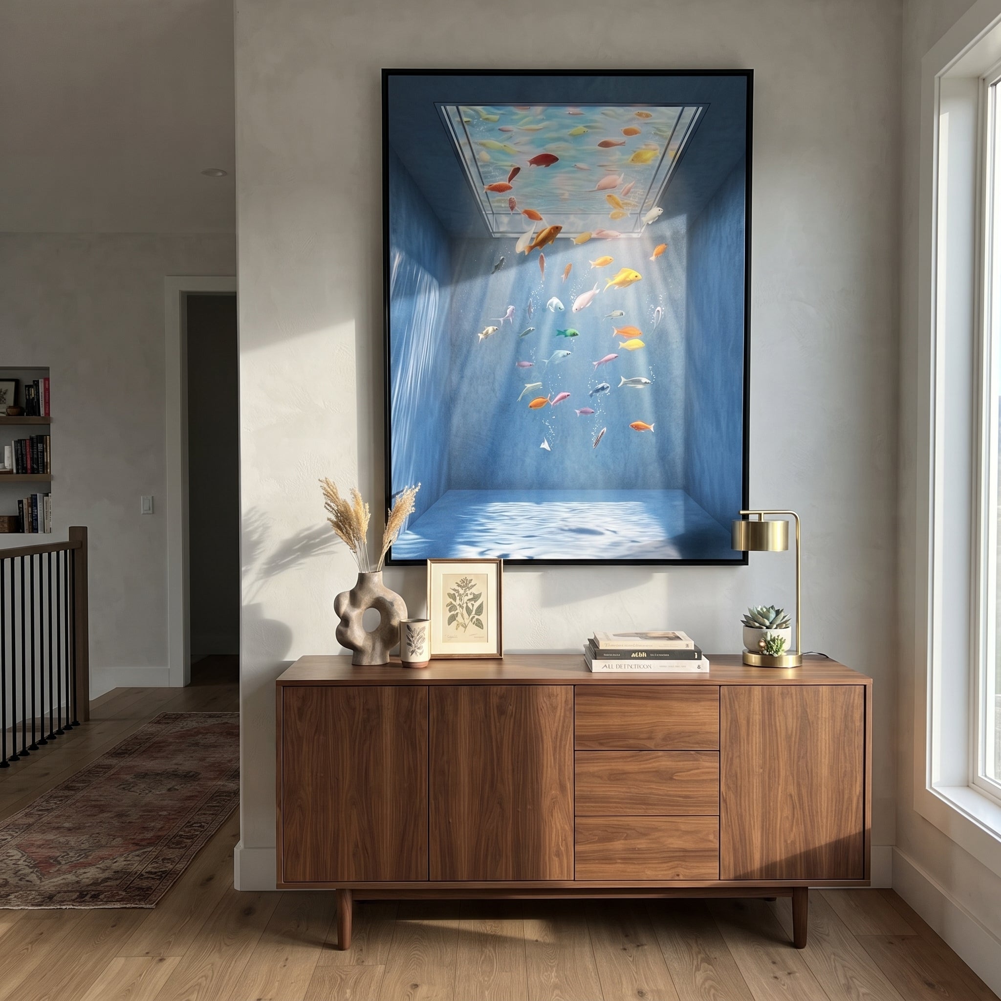 Cobalt Rain Finds Color styled in a layered residential interior
