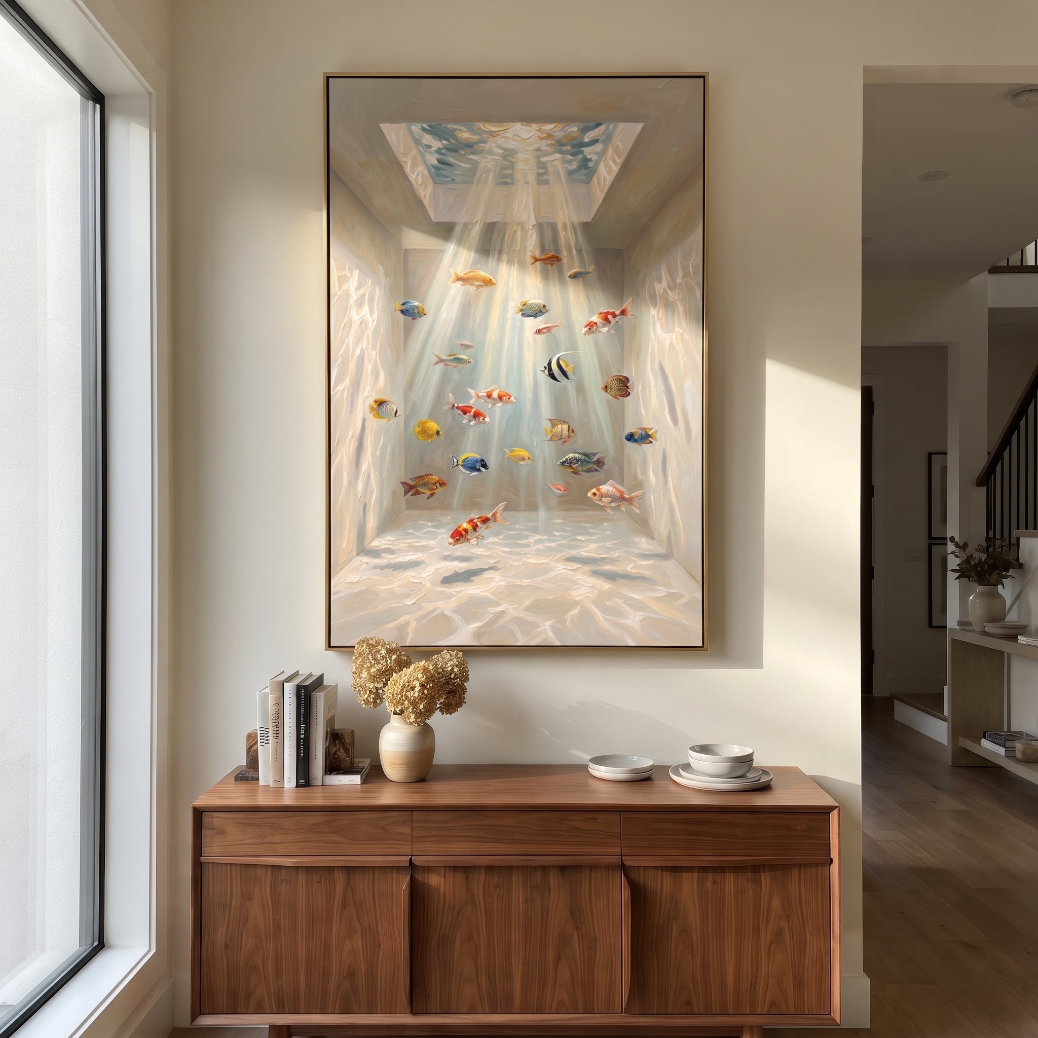 Soft Rain Scatters Pastels styled in a layered residential interior