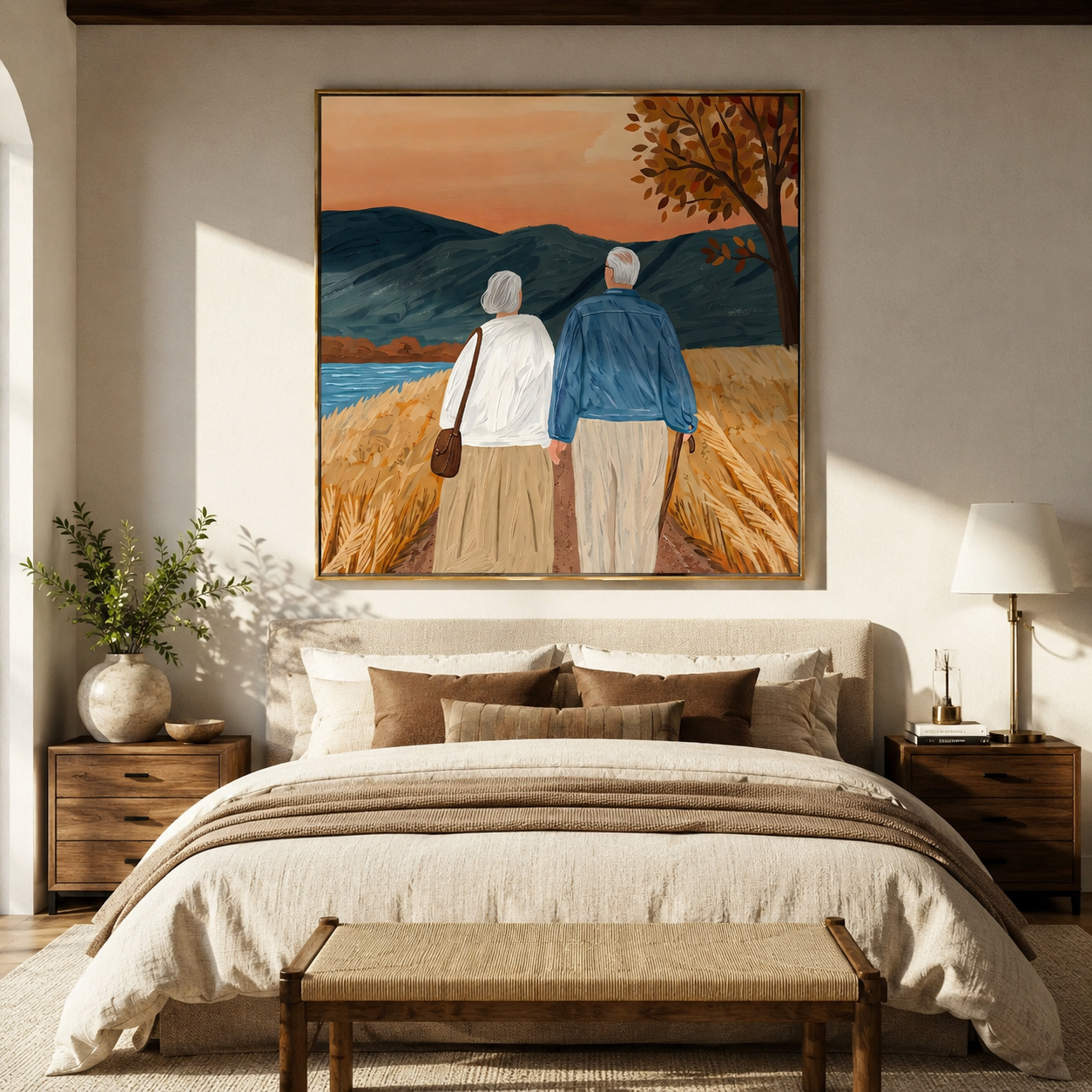 Two Walk Beyond Trees styled in a layered residential interior