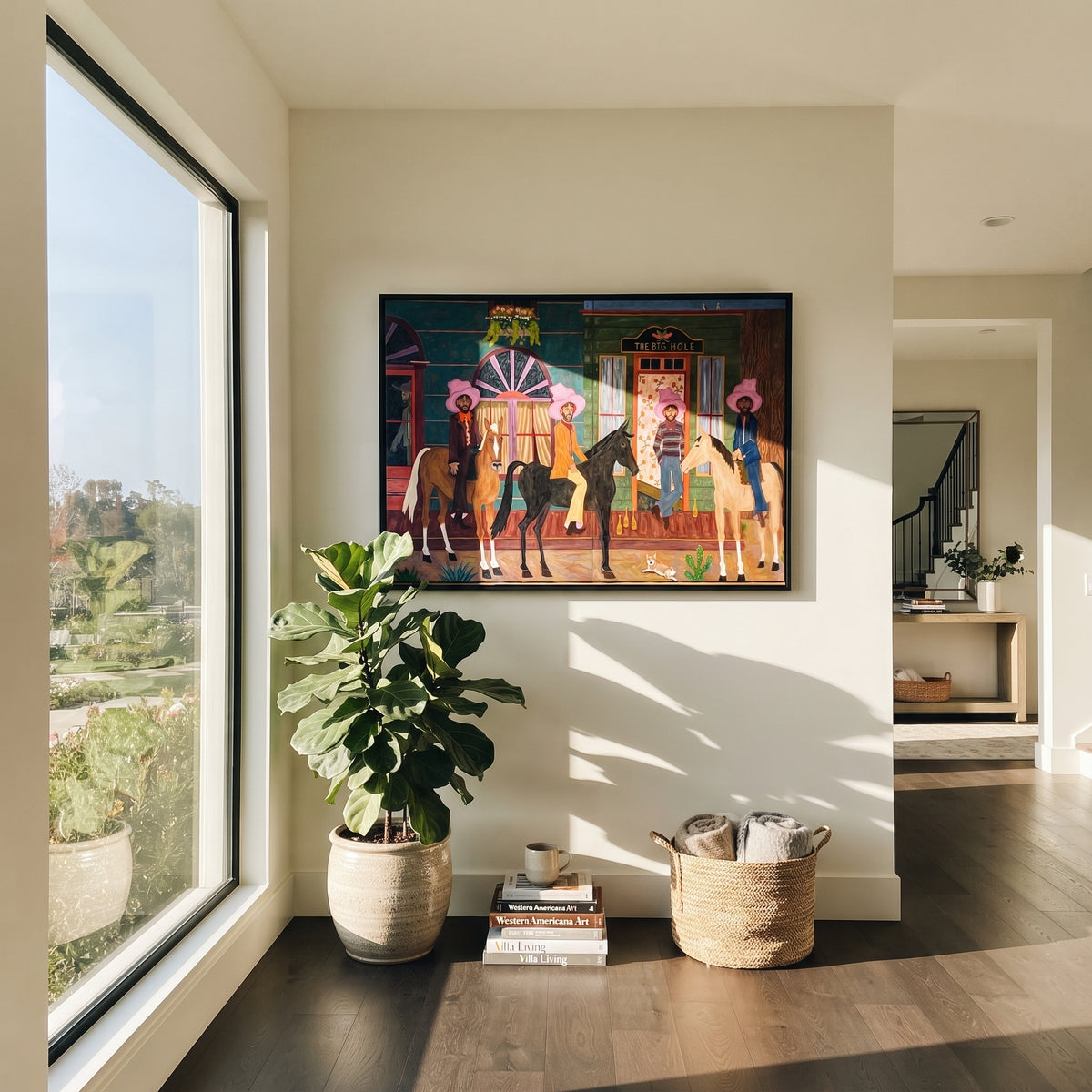 Night Windows Gather Color presented above a contemporary console