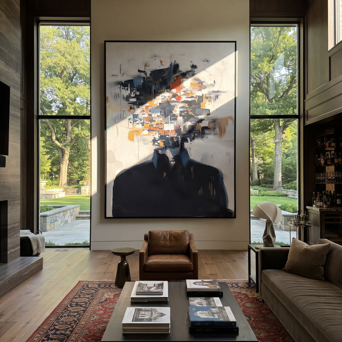 Soft Fragments Replace Face displayed in a warm contemporary interior