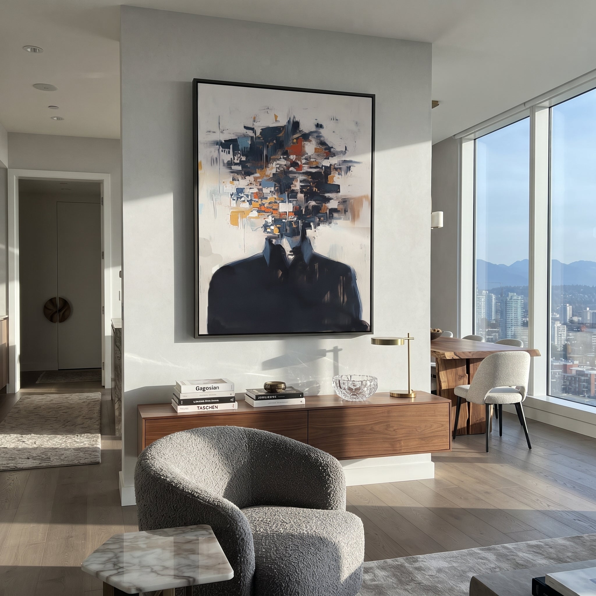 Soft Fragments Replace Face styled with neutral modern furnishings