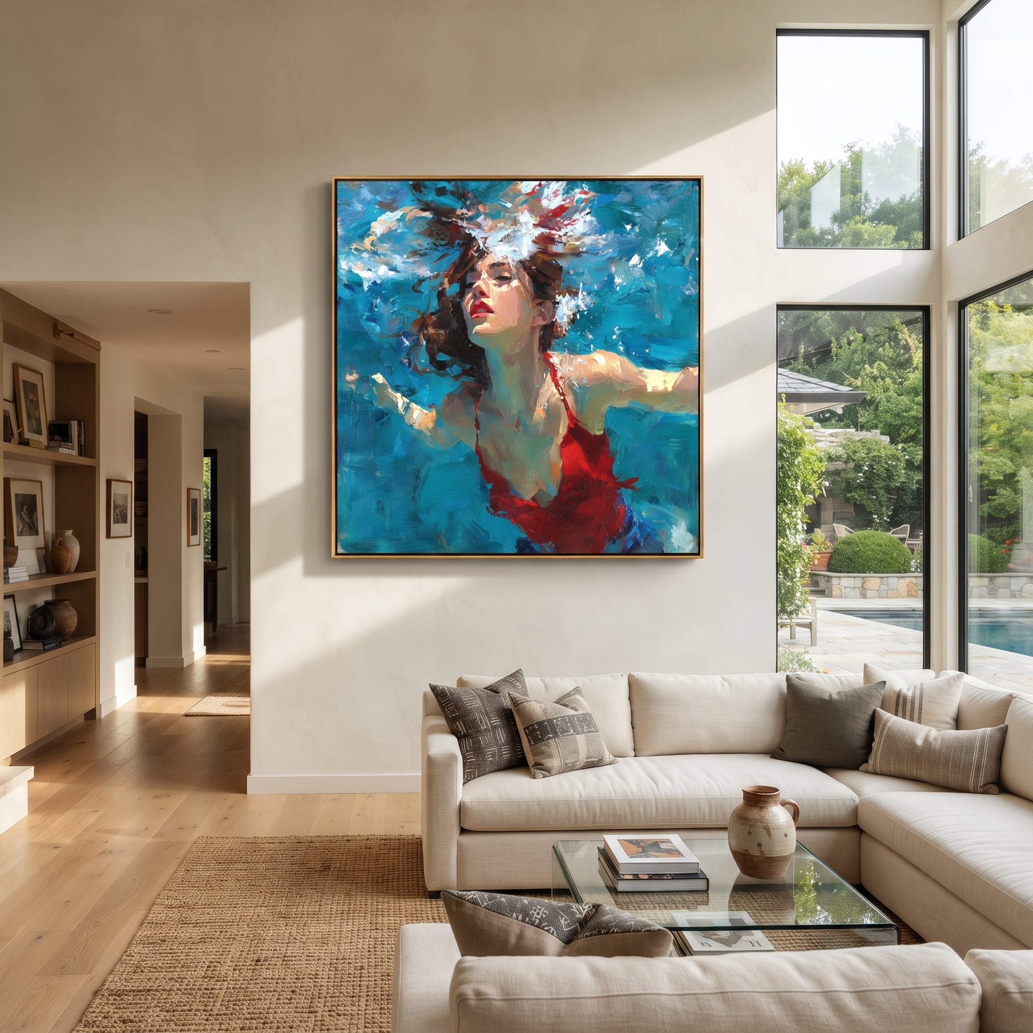White Collar Meets Current displayed as a Retro Modern room focal point