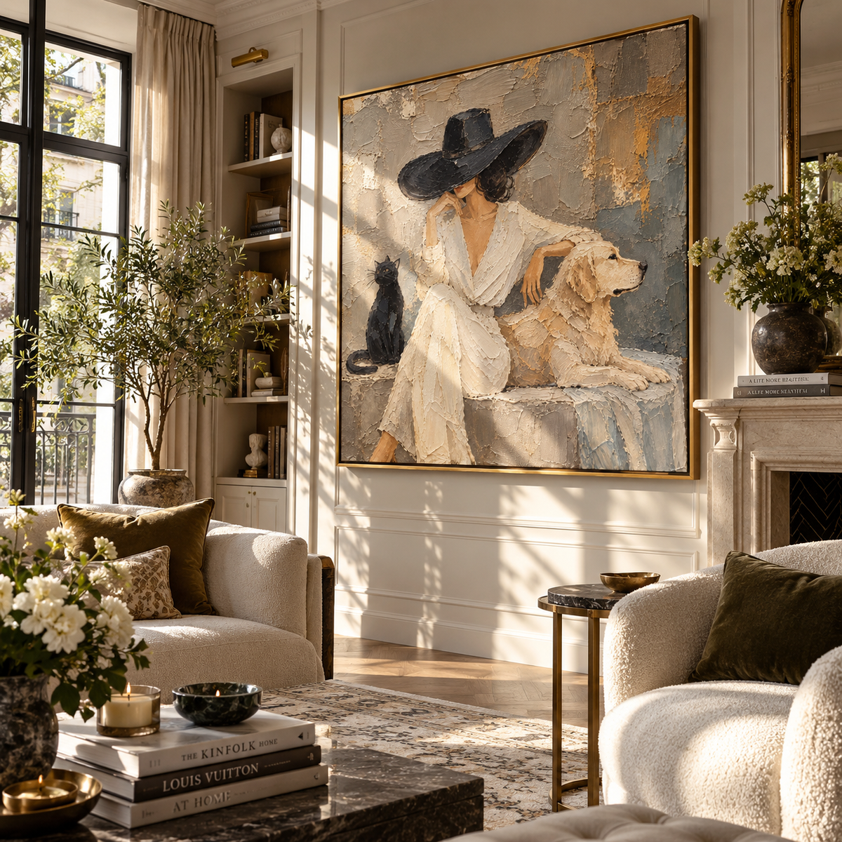 Quiet Company in Ivory presented in an alternate room setting