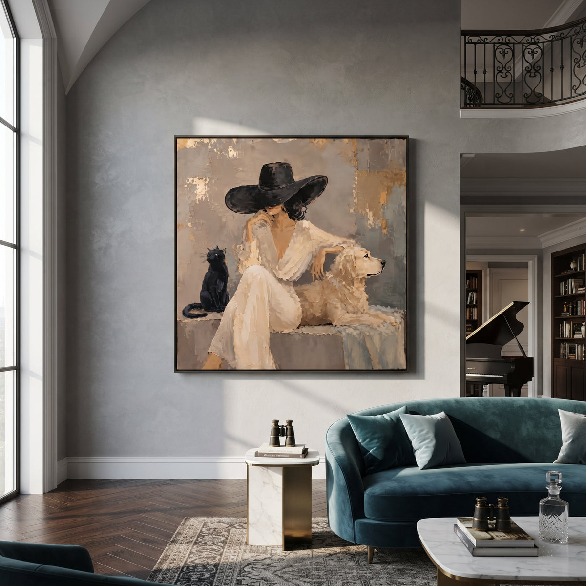 Black Brim Quiet Company displayed with natural materials and modern decor