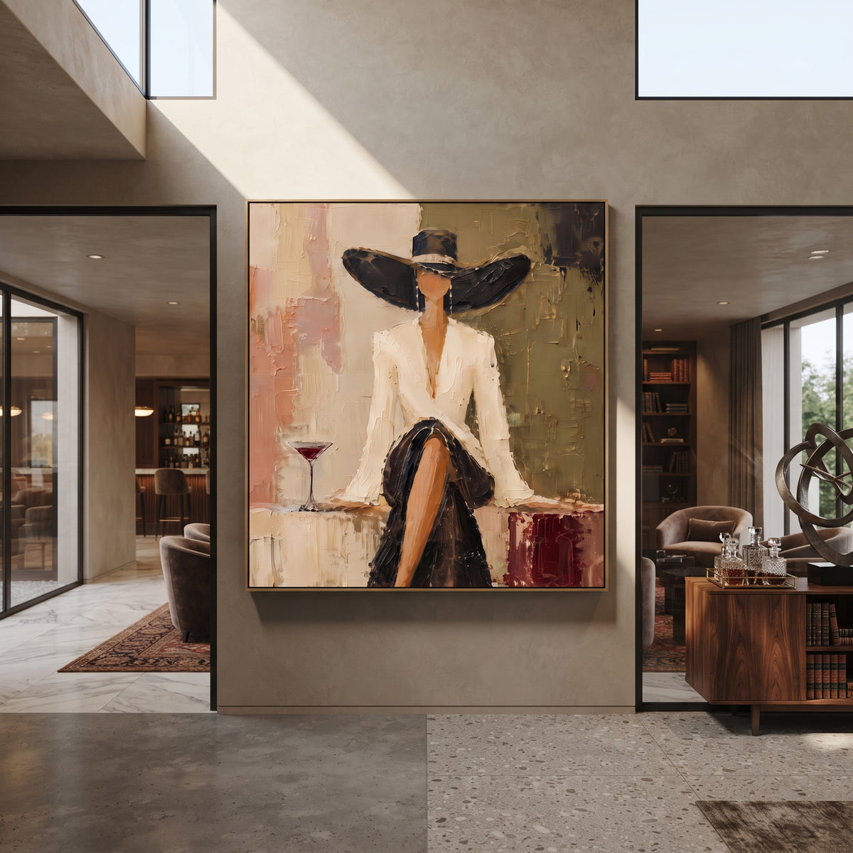Black Brim Ivory Toast artwork styled as a refined focal point