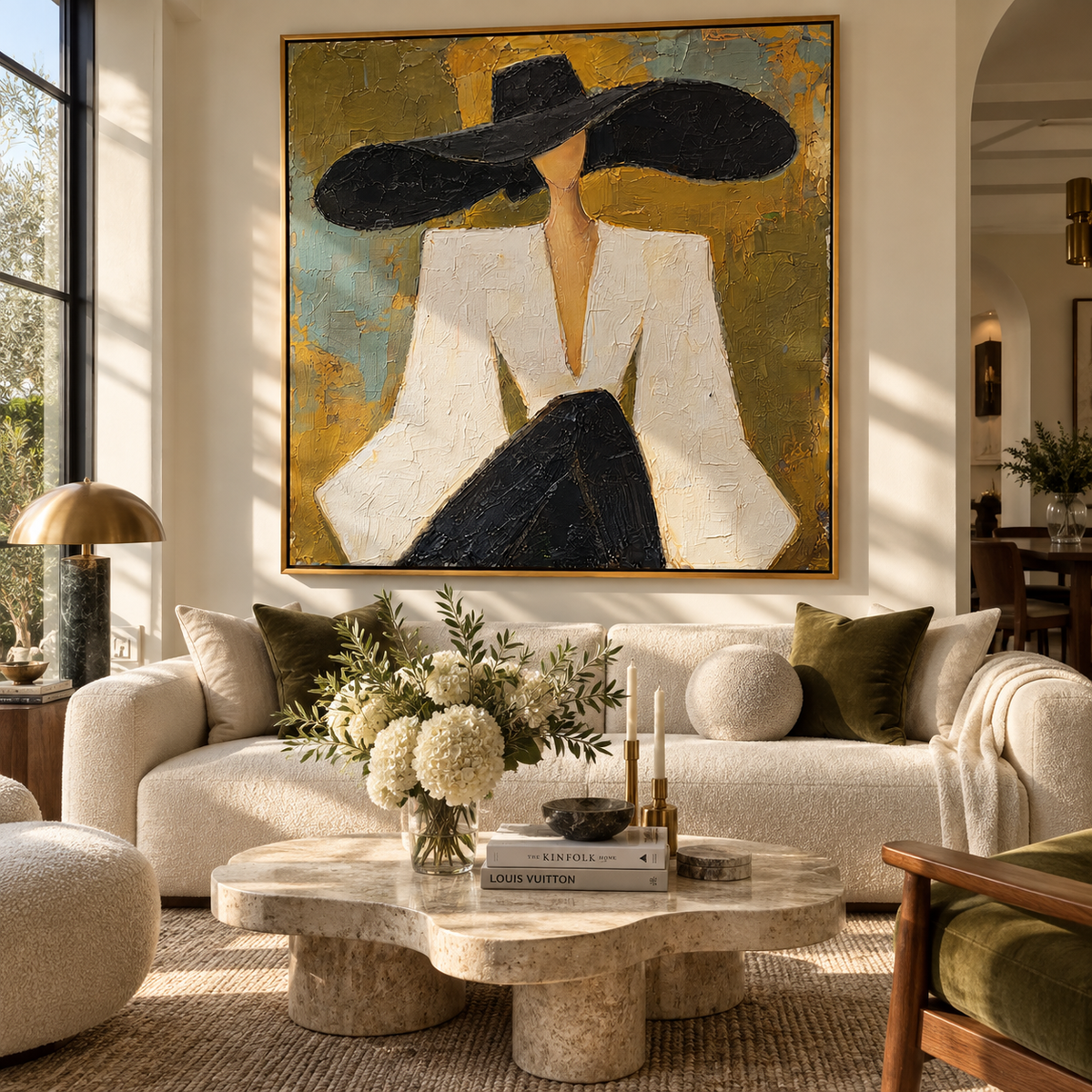 Monochrome Brim Quiet Poise artwork styled as a refined focal point