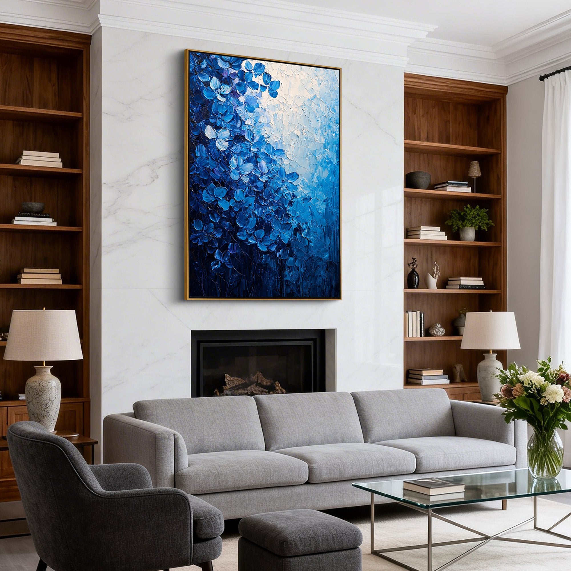 Sandstone Noir – Wabi-sabi Minimalist Plaster Decor Abstract Painting | Modern Noir Wabi-Sabi Living Room & Home Office Art