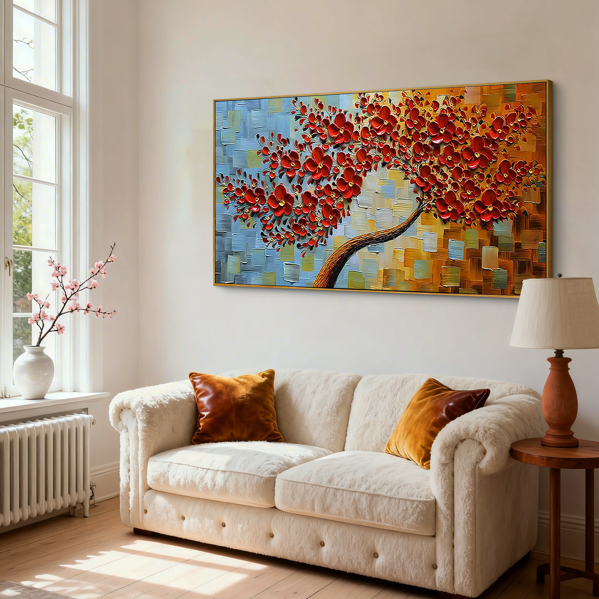 Metallic Rhythm – Panoramic 3D Round Luxury Painting | Modern Abstract Living Room & Office Art