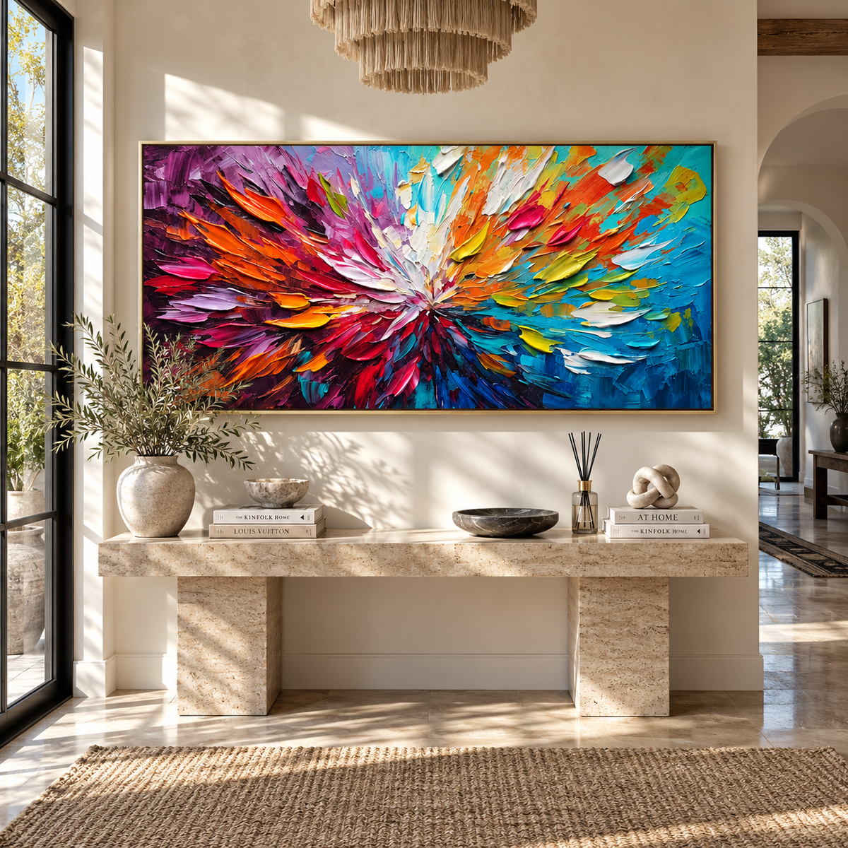 Petals Burst Into Color presented in an alternate room setting
