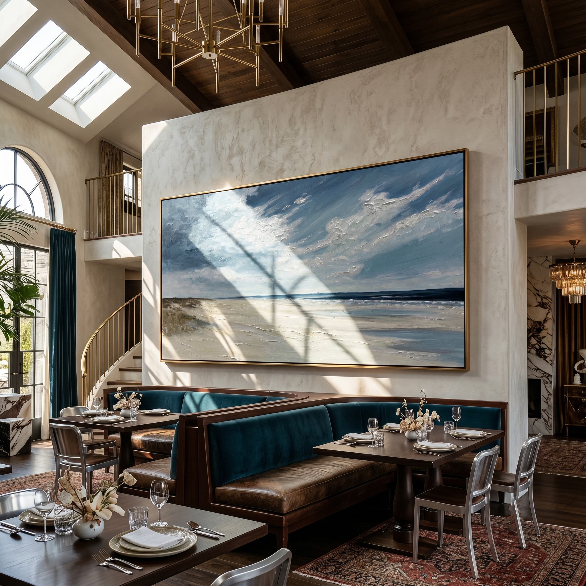 Ocean Breeze – Modern Beach Landscape Impasto Texture Painting | Coastal Modern Living Room & Bedroom Art