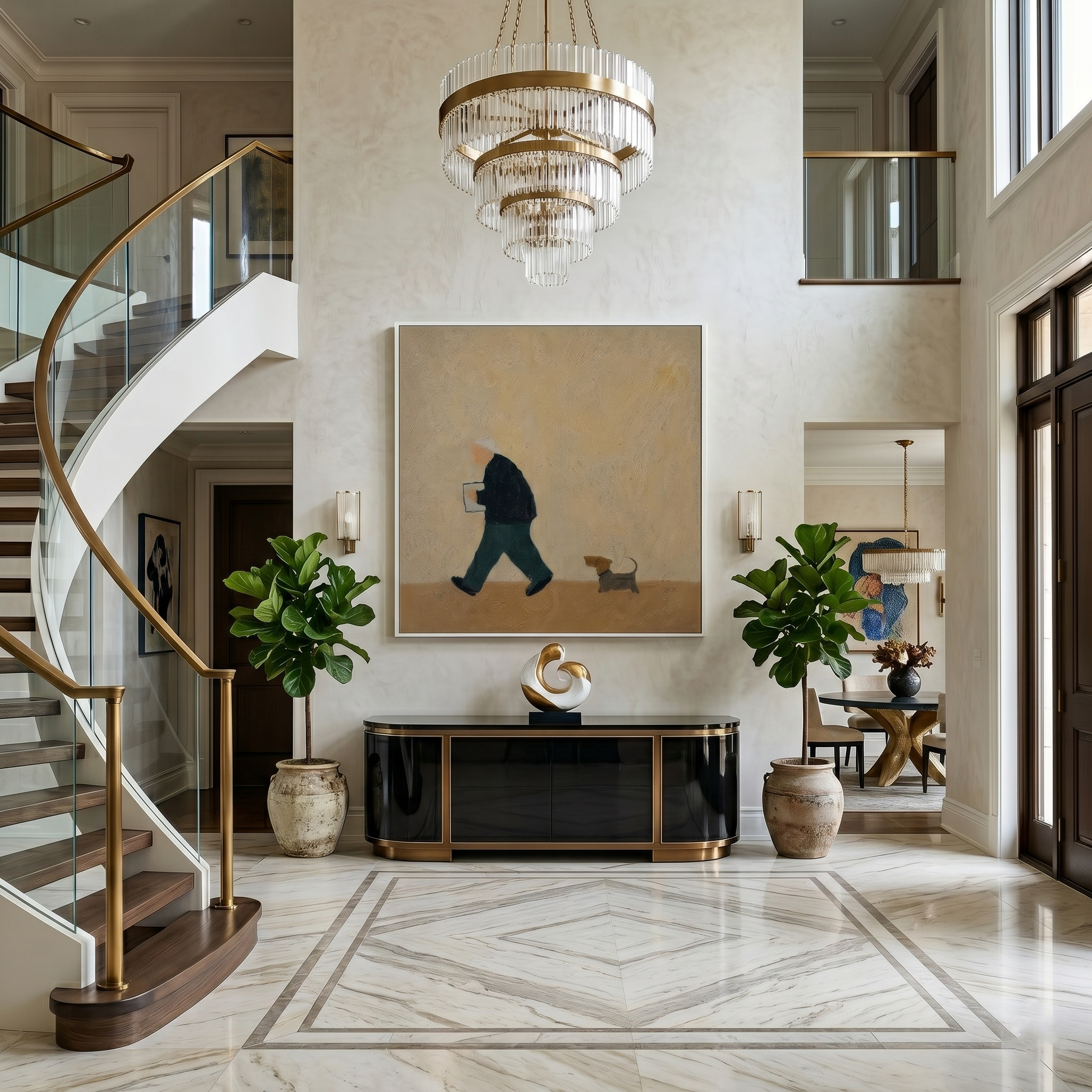 The Evening Reader painting in a room setting