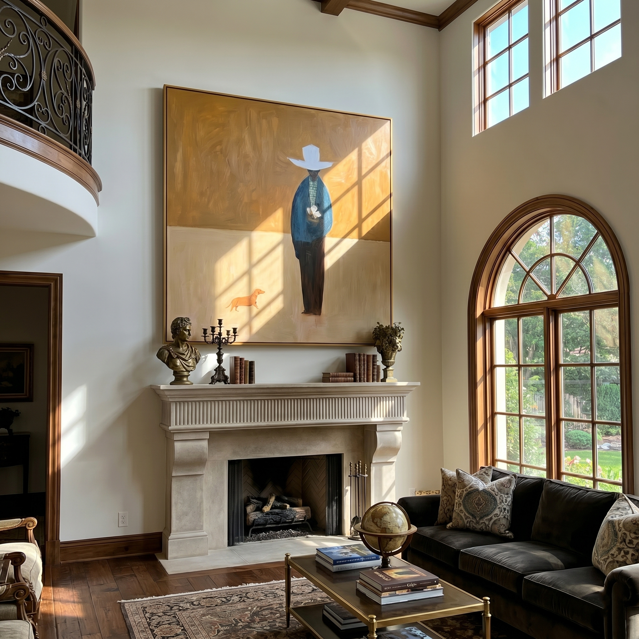 The Quiet Wanderer painting in a room setting