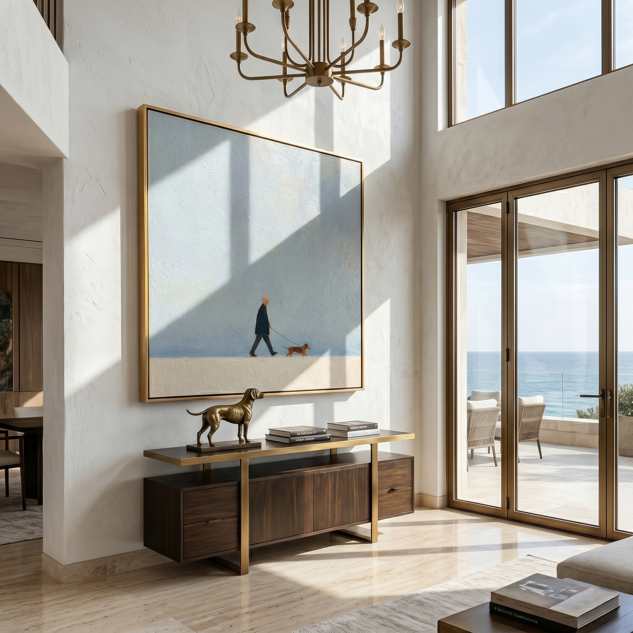 The Quiet Horizon Walk painting in a room setting