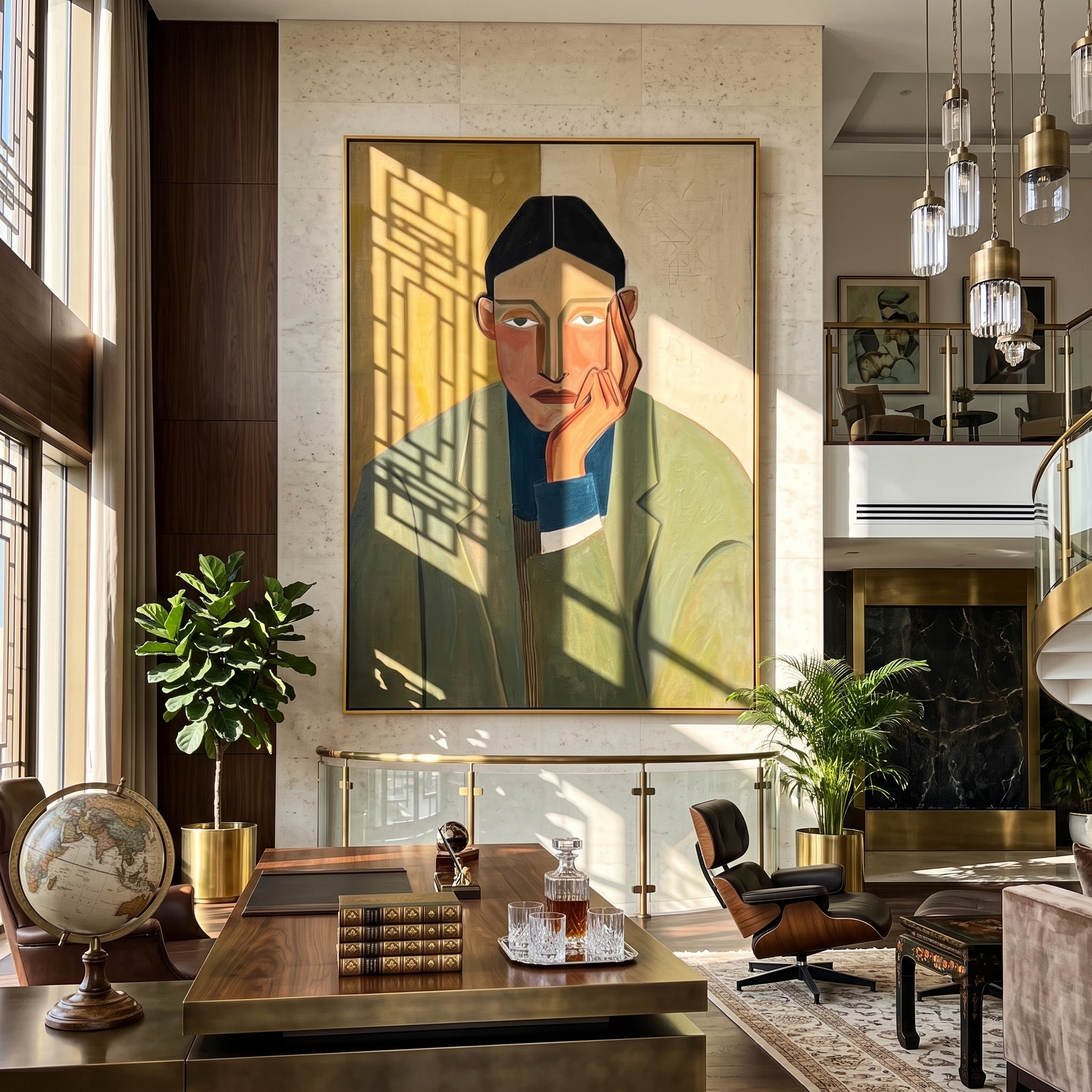 Emerald Reverie – Impressionist Figure Portrait Painting | Contemporary Vertical Art