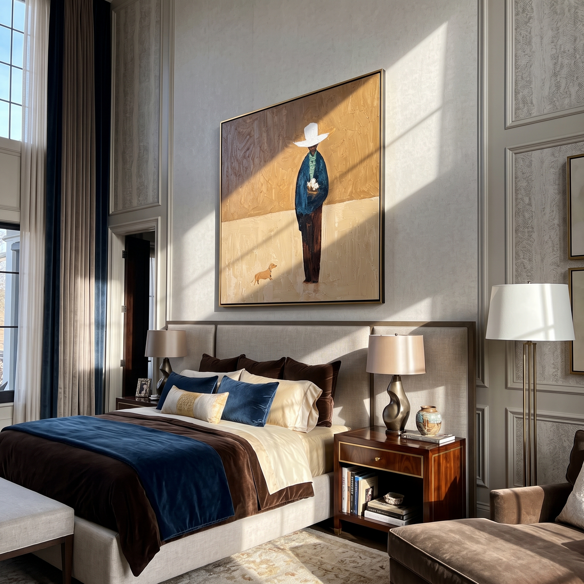 White Brim Small Companion painting presented in an alternate room setting