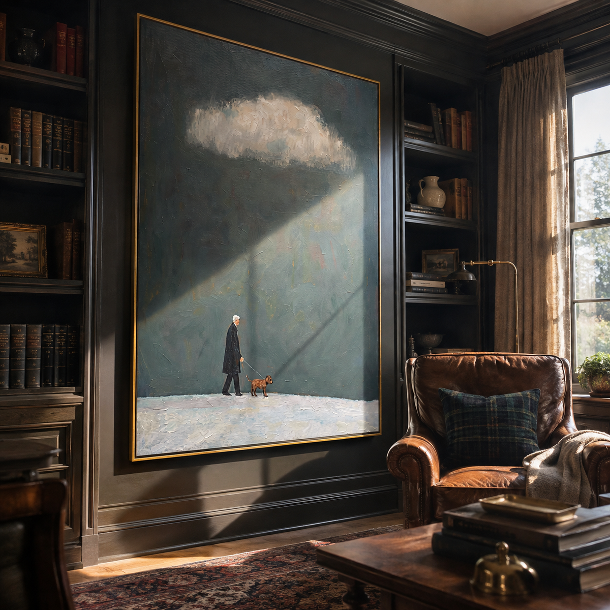 Storm Cloud Small Company painting presented in an alternate room setting
