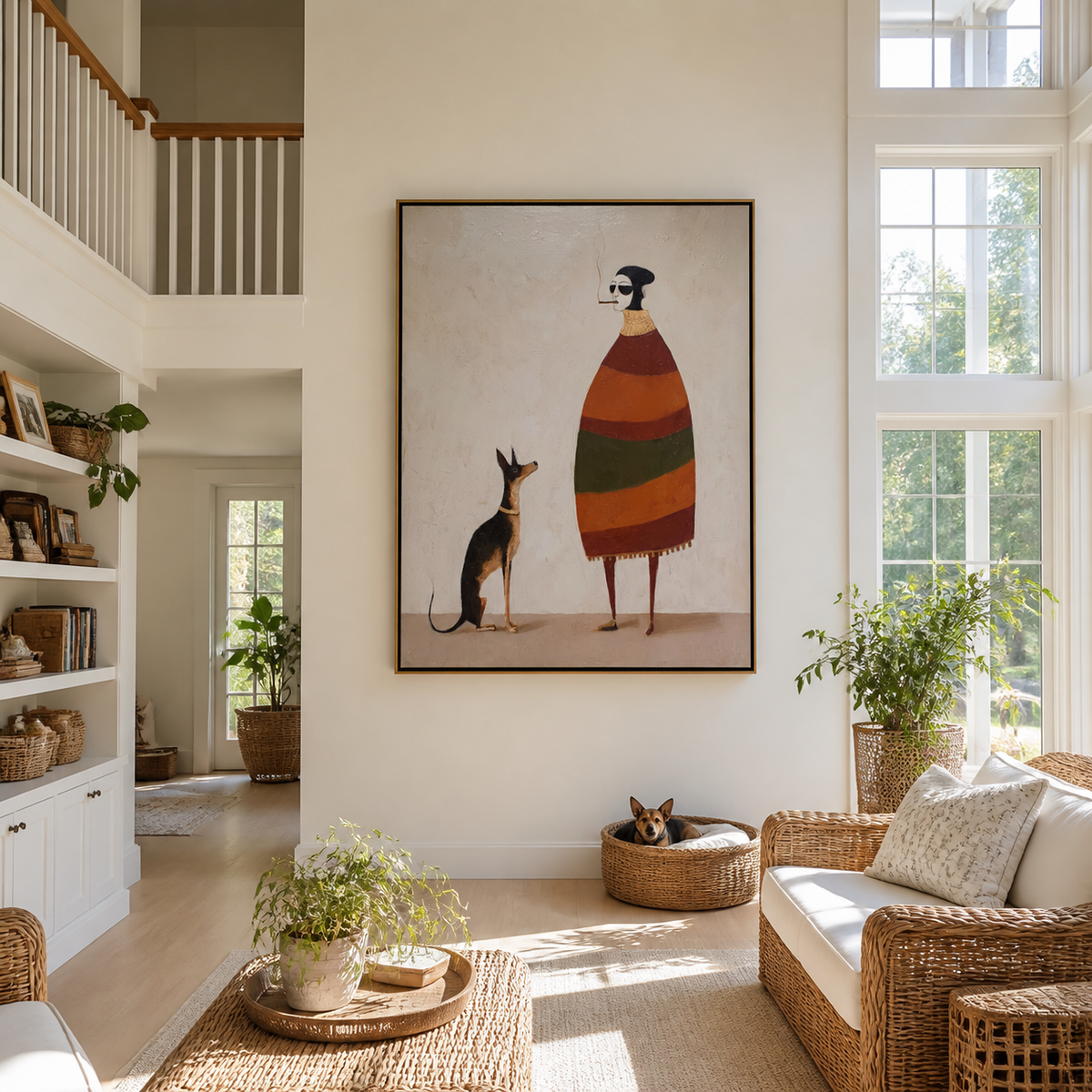 Striped Dress Loyal Shadow displayed with natural materials and quiet decor