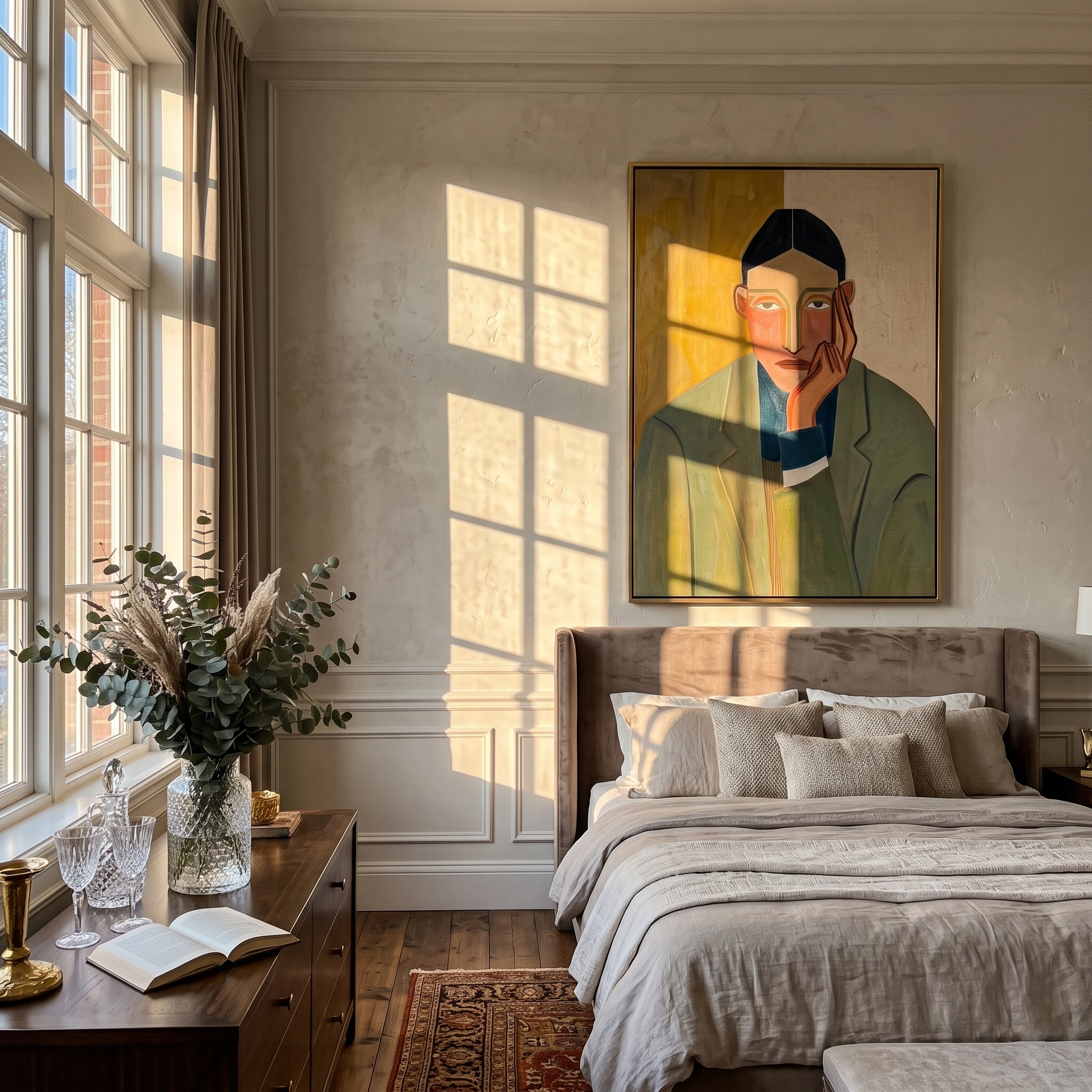 Emerald Reverie – Impressionist Figure Portrait Painting | Contemporary Vertical Art