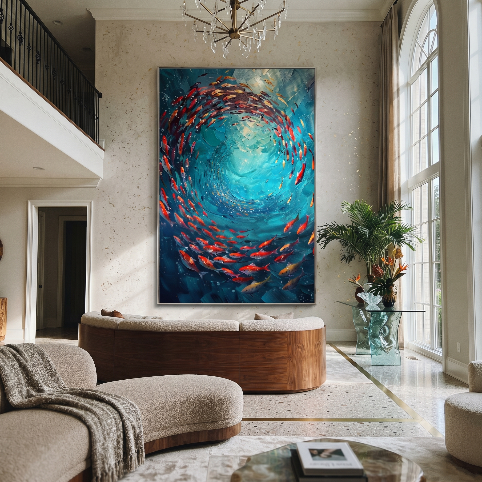 Still Shore III – Ivory Plaster Relief Textured Abstract Painting | Contemporary Minimalist Square Bedroom Art