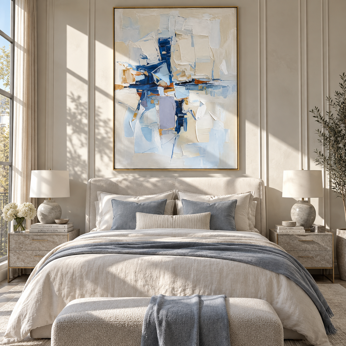 Blue Planes in Light presented in an alternate room setting