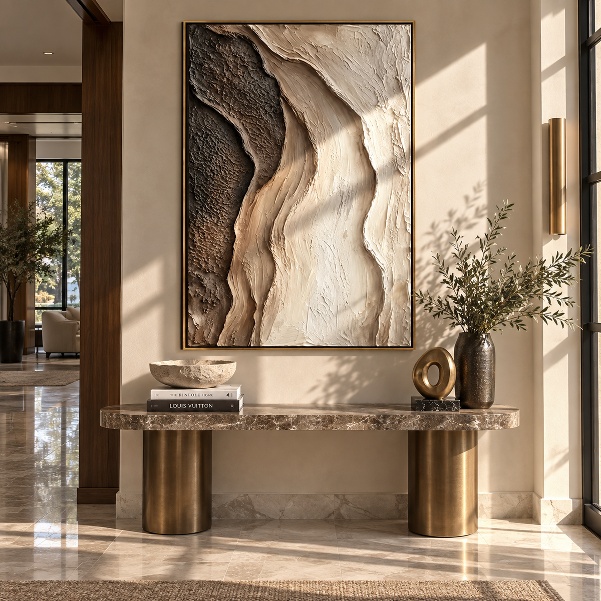 Sandstone Tides Divide presented in an alternate room setting