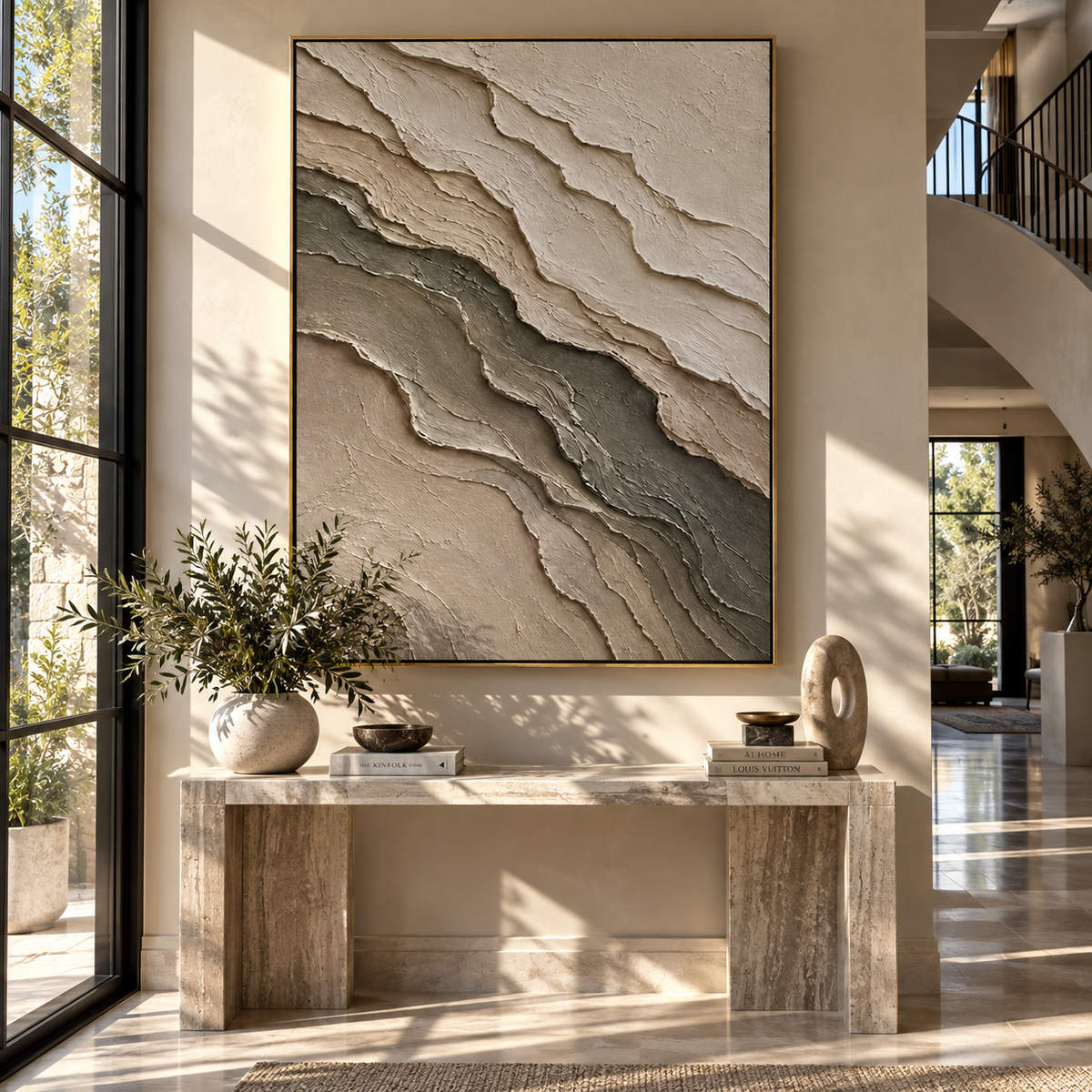 Stone Layers Drift presented in an alternate room setting