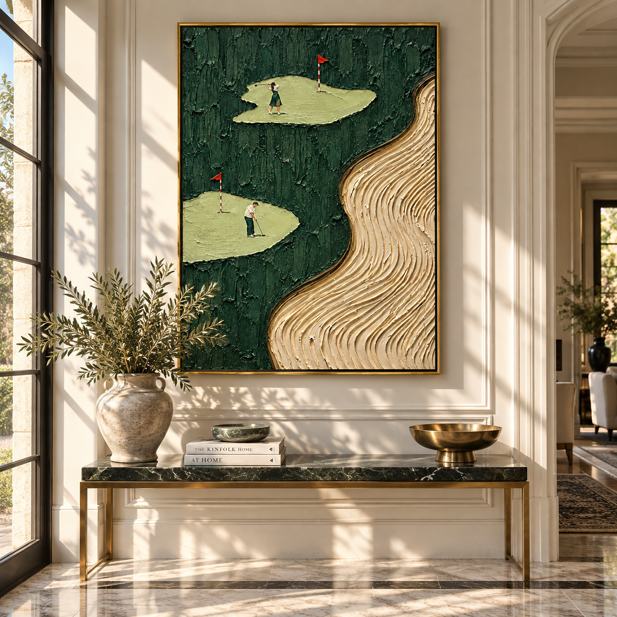 Fairways Beside Sand Current displayed with natural materials and modern decor