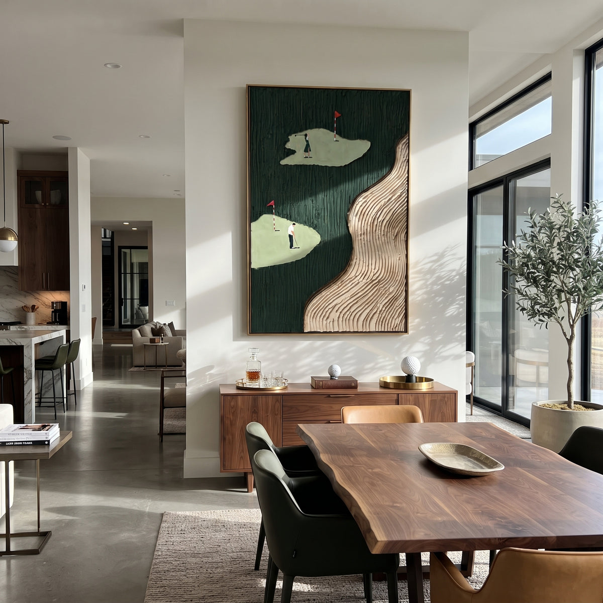 Ivory Greens River Path styled as a modern focal point