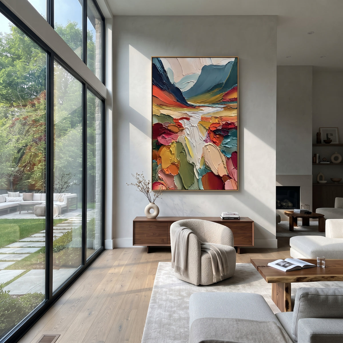 Painted Valley Opens artwork shown with modern interior materials