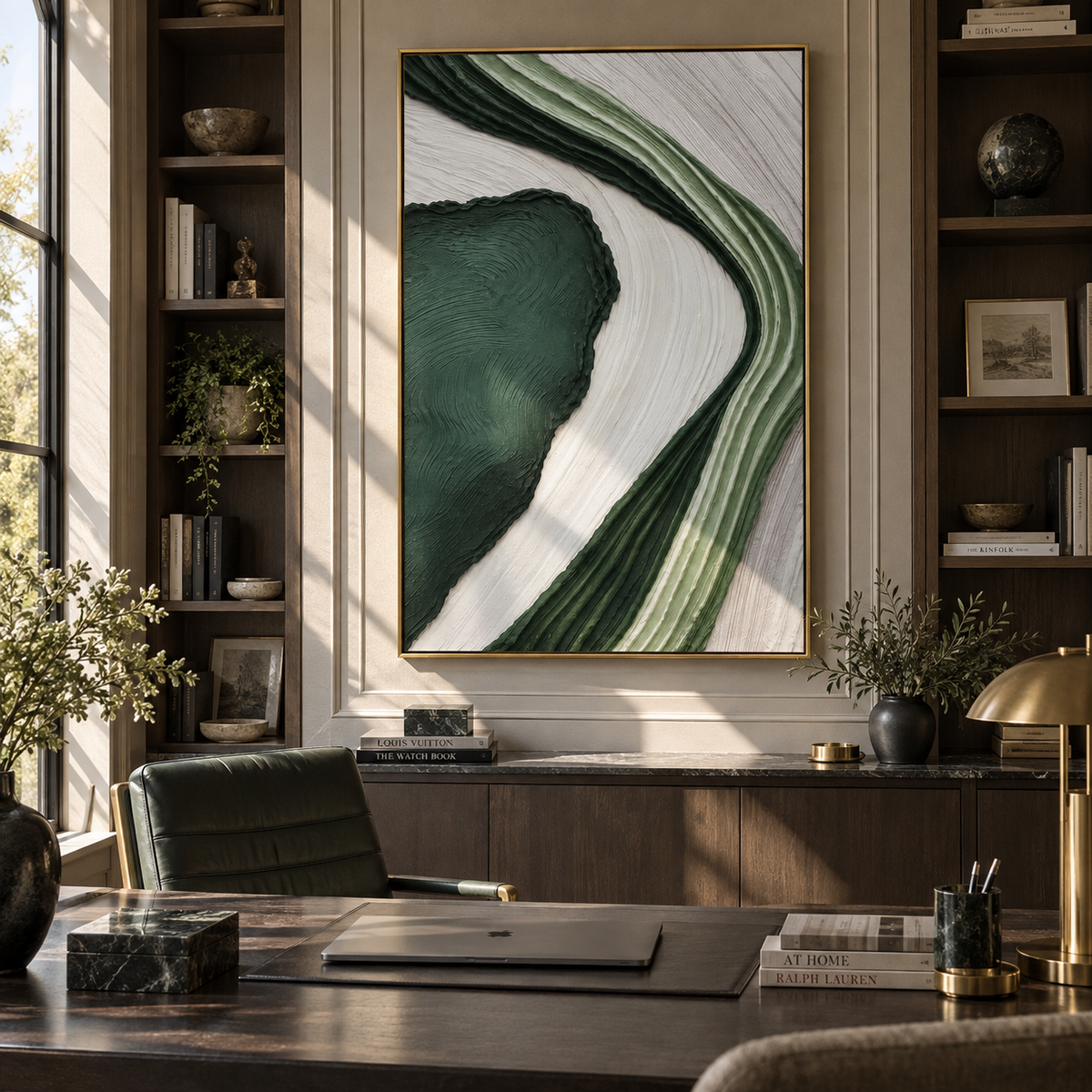Forest Arc in Motion presented in an alternate styled interior