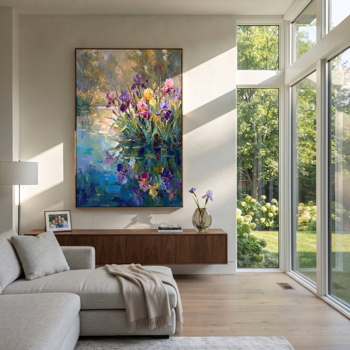Iris Light on Water presented in an alternate styled interior