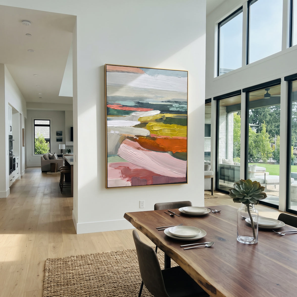Pastel Fields Recede presented in an alternate styled interior