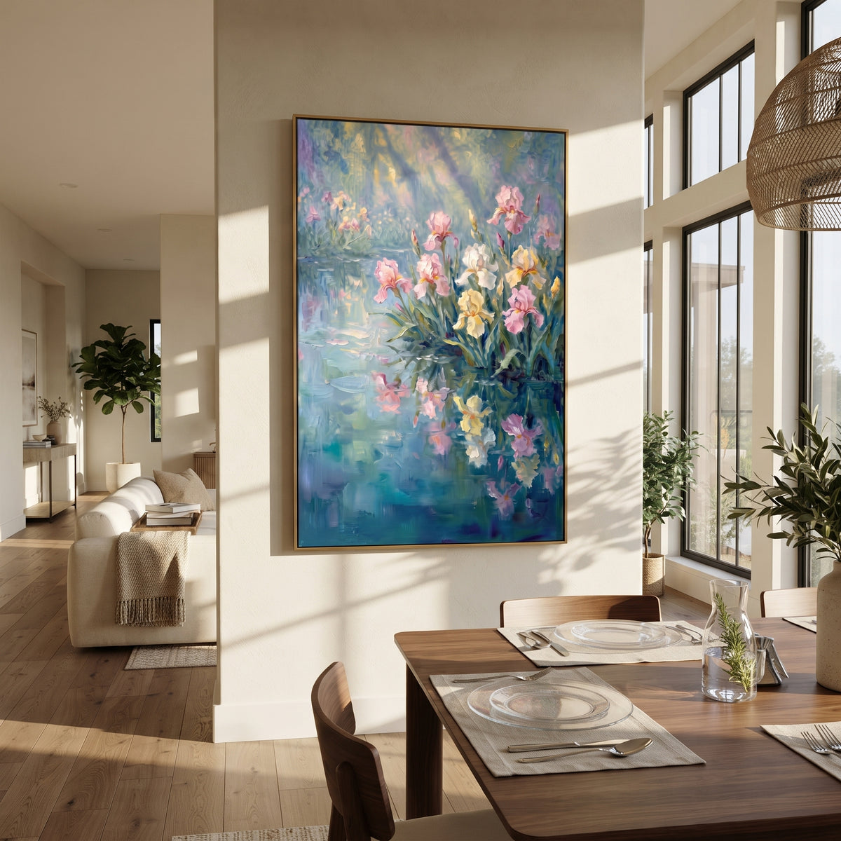 Garden Reflected in Blue presented in an alternate styled interior