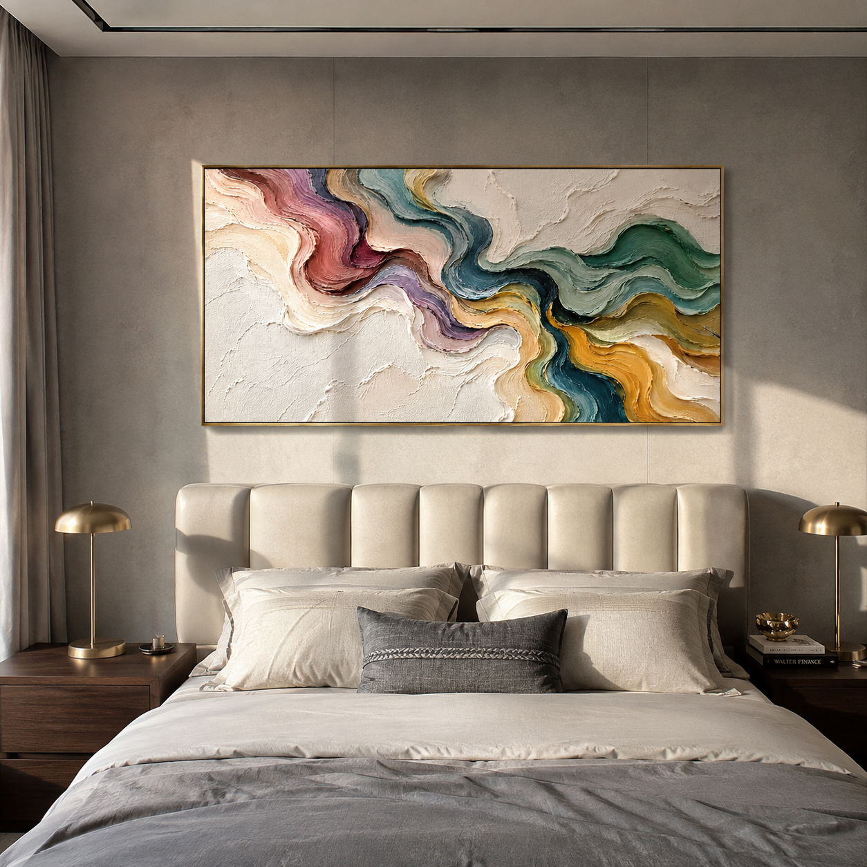 Confluence in Soft Color displayed in a dining room with coordinated modern decor