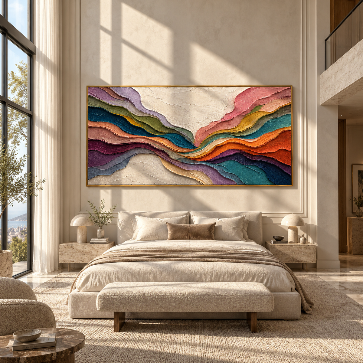 Chromatic Valleys Meet Center styled in a quiet reading nook with neutral furnishings