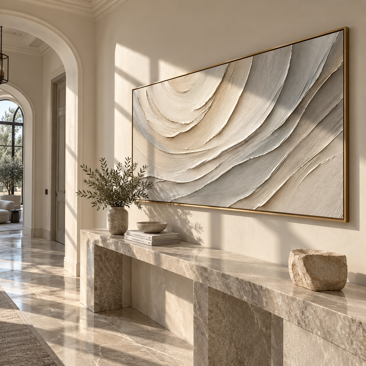Ivory Currents Unfold presented in an alternate room setting