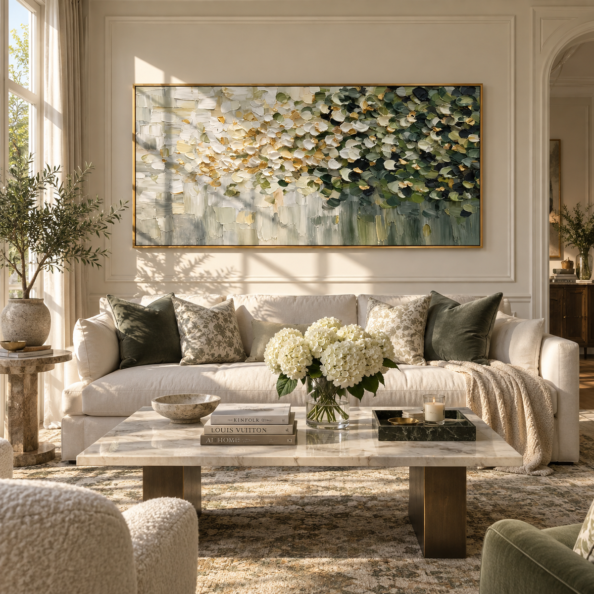 Blossoms Fade Into Green presented in an alternate room setting