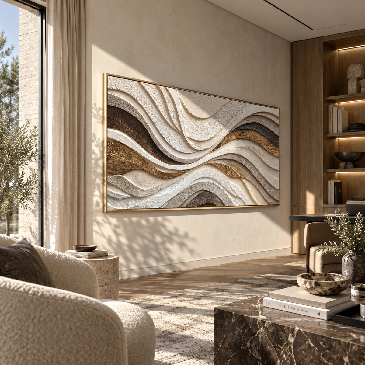 Earth Ribbons Interlace presented in an alternate room setting