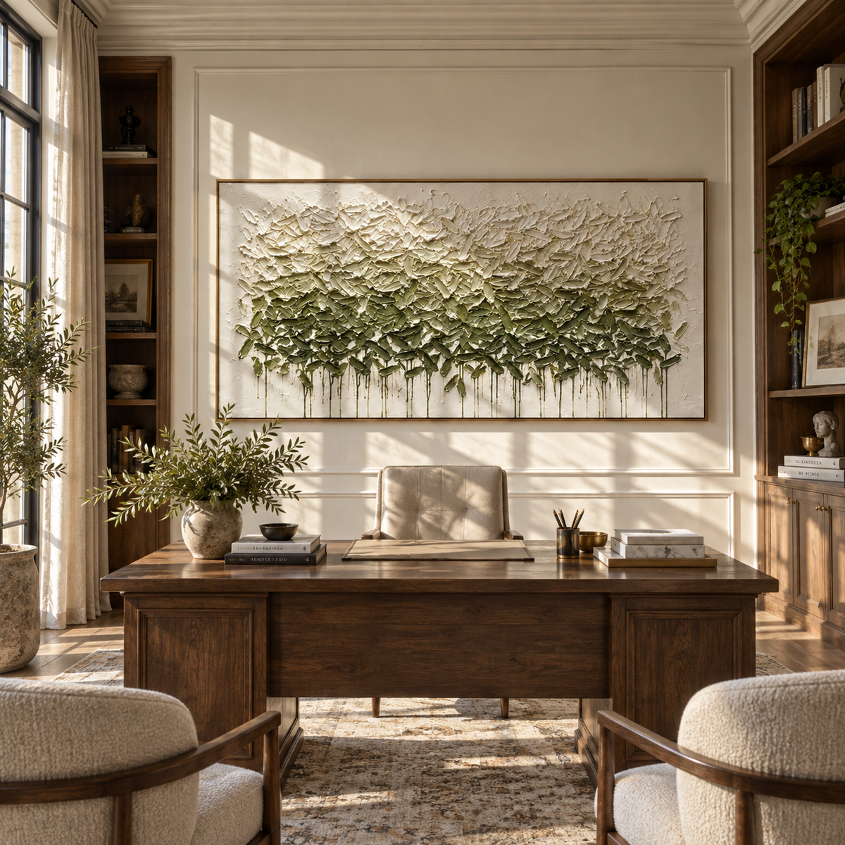 Forest Canopy Drips displayed with natural materials and modern decor