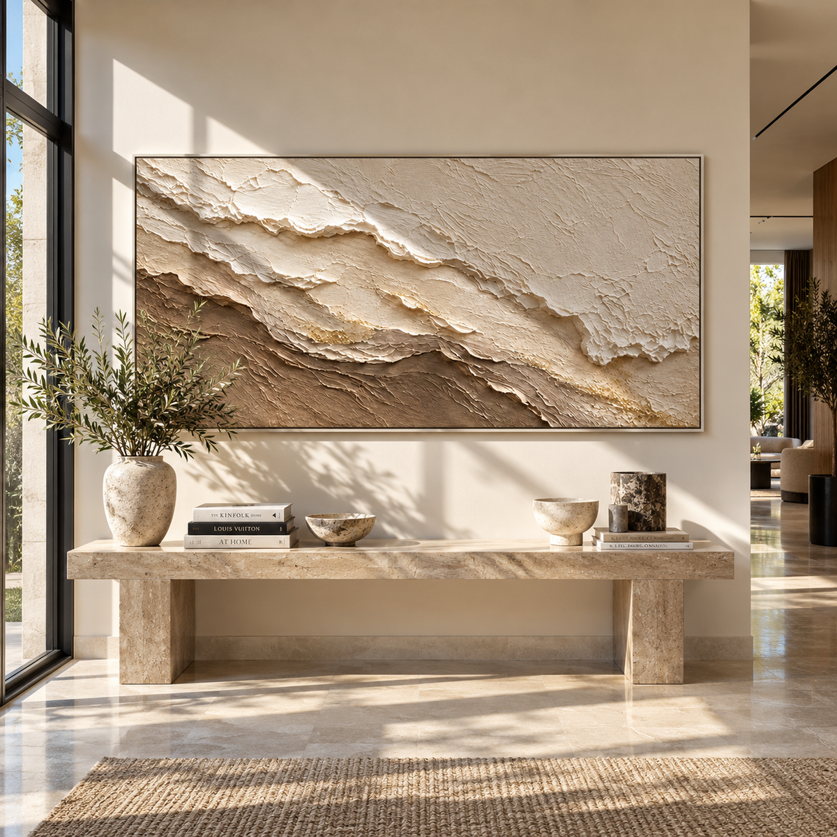 Stone Banks Drift wide painting styled as a refined focal point