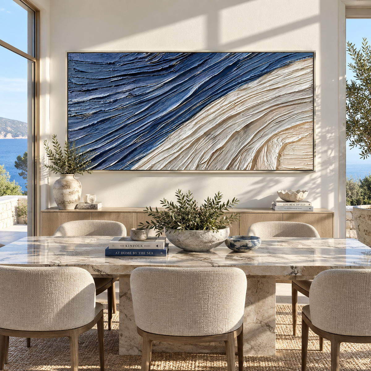 Indigo Current Turns presented in an alternate room setting