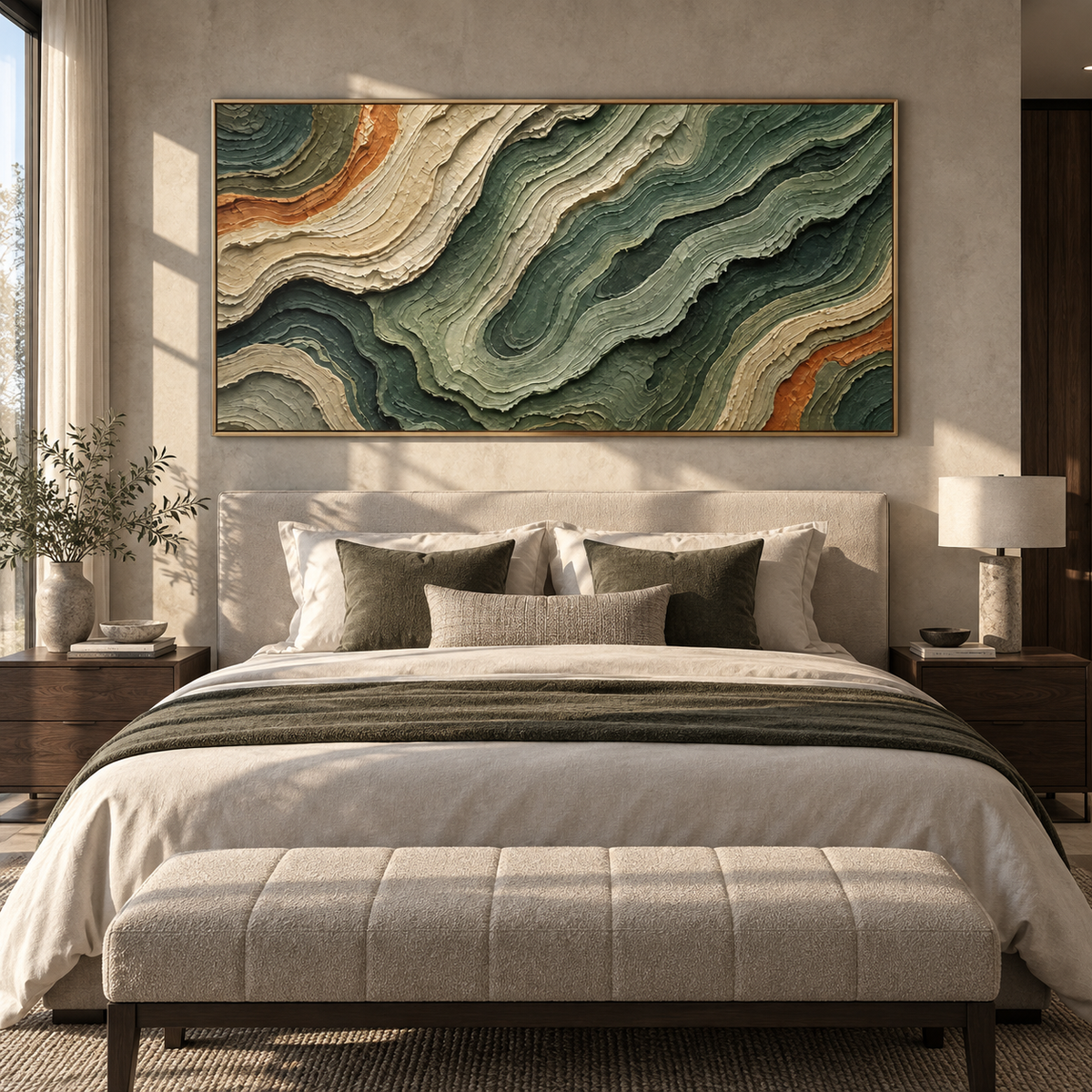Forest Strata Drift presented in an alternate room setting