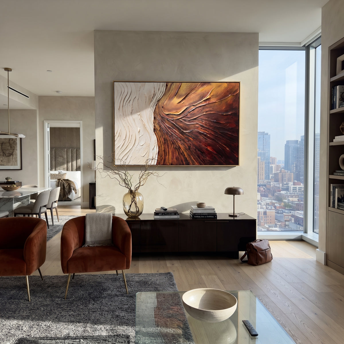 Copper Current Through Ivory presented in an alternate styled interior
