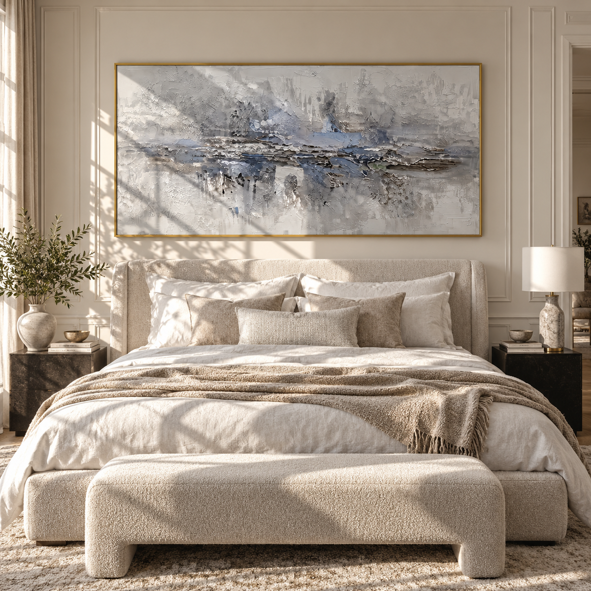Mist Across Quiet Water presented in an alternate styled interior