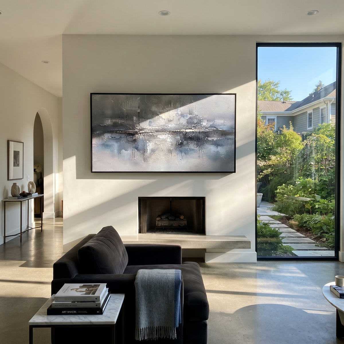 Silver Harbor in Fog presented in an alternate styled interior