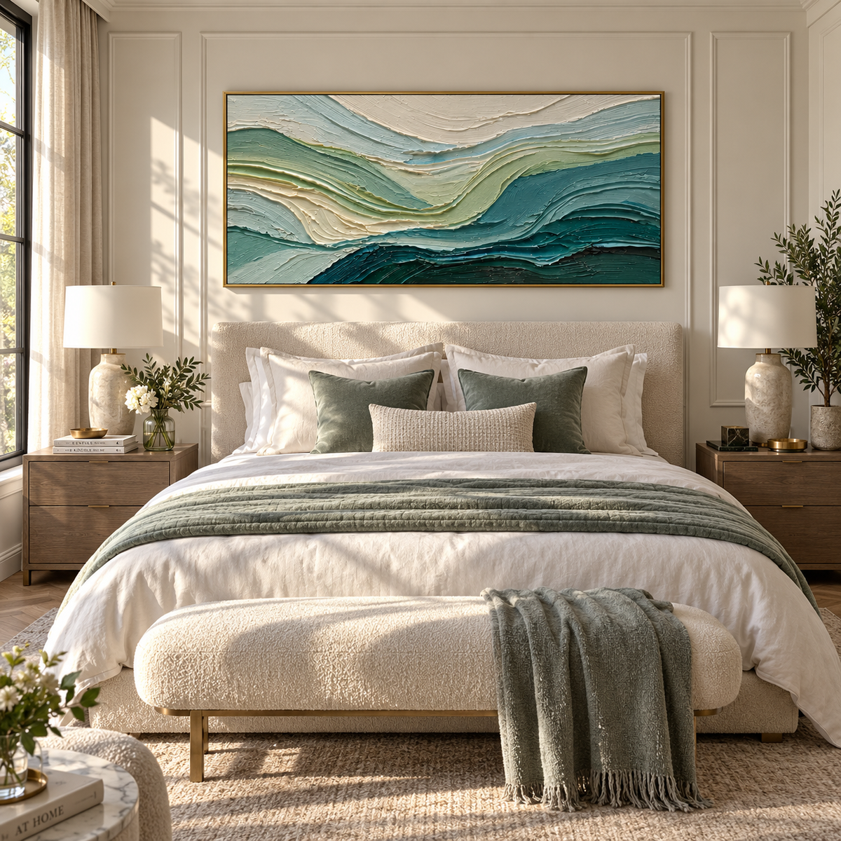 Sea Glass Tides presented in an alternate styled interior